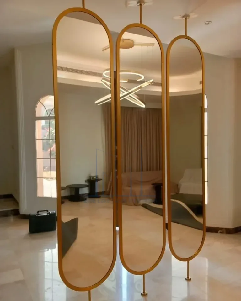 Large framed feature mirror