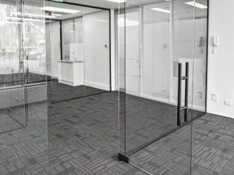 Custom hinged glass door in Dubai