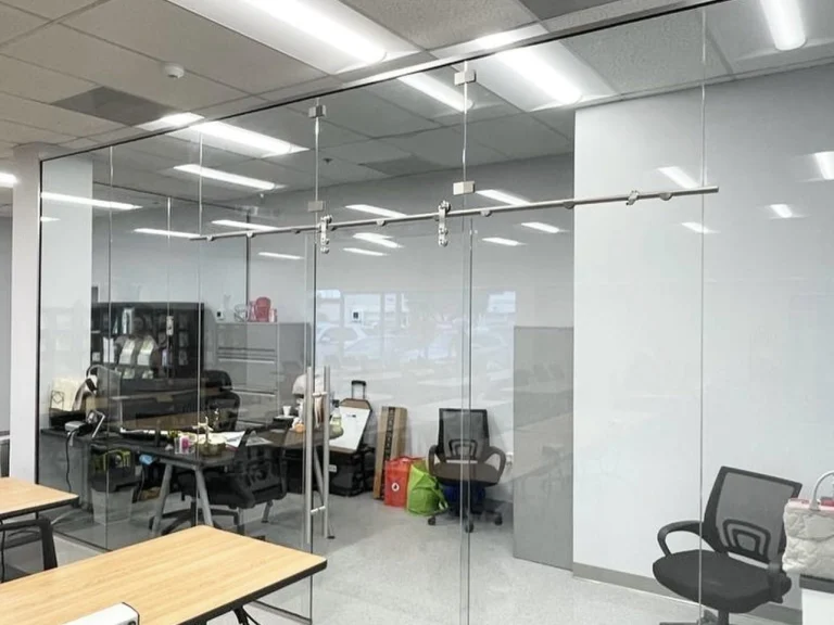 Custom interior glass partition