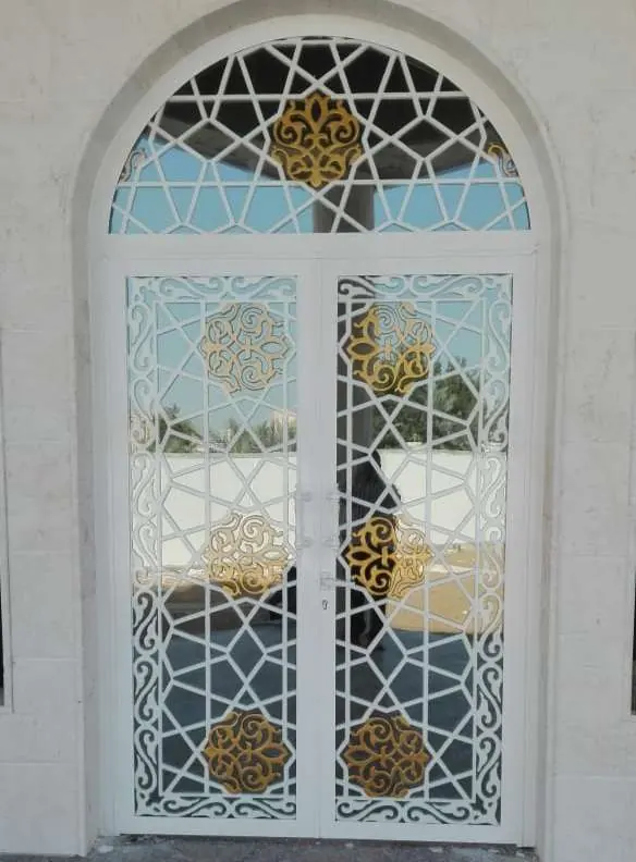 Custom aluminum entrance door project in Dubai