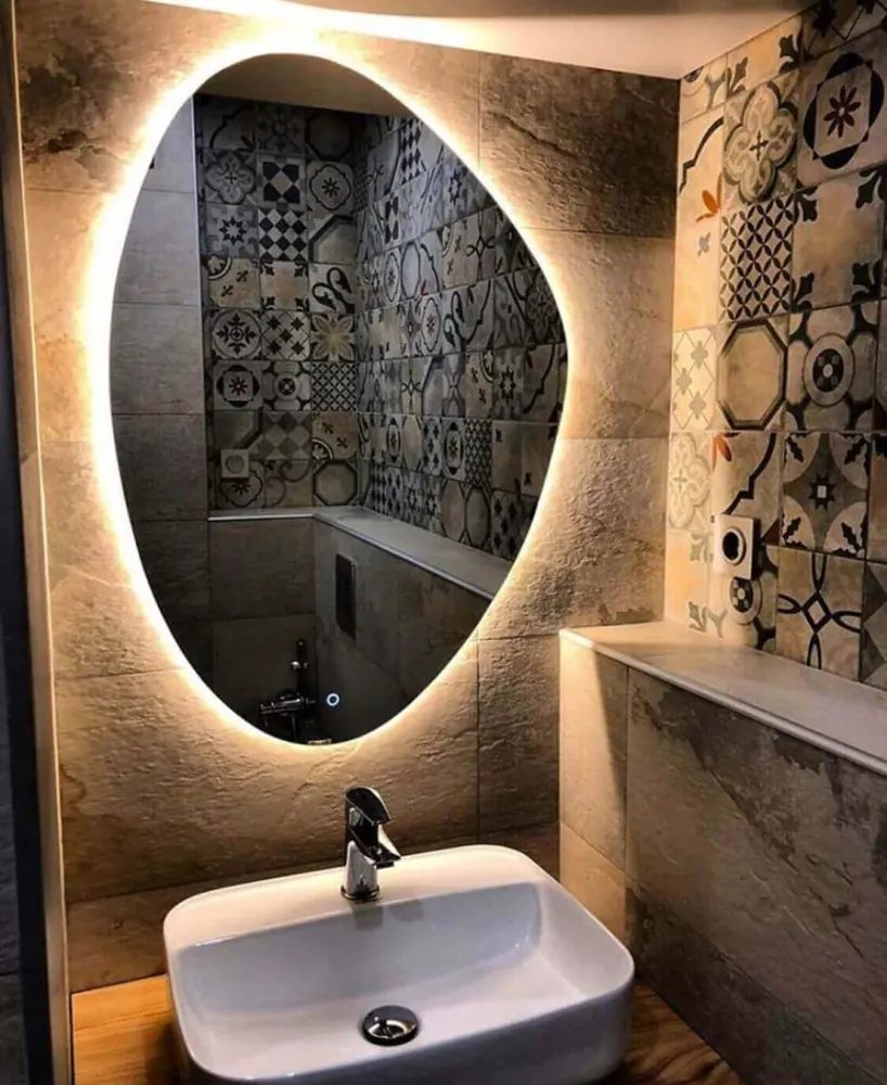Backlit LED bathroom mirror project in Dubai