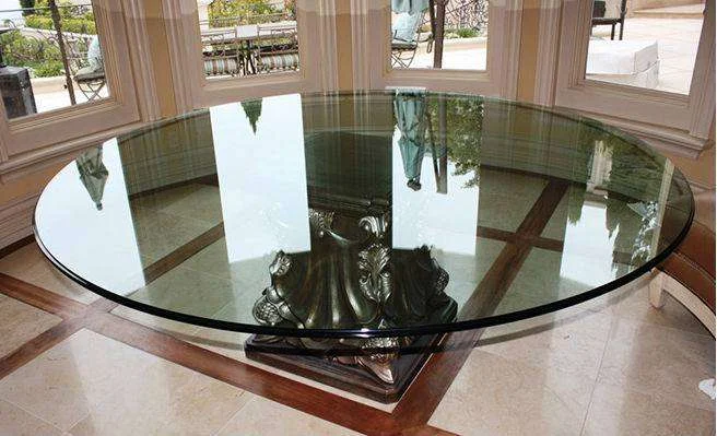 Custom table top glass project in Dubai