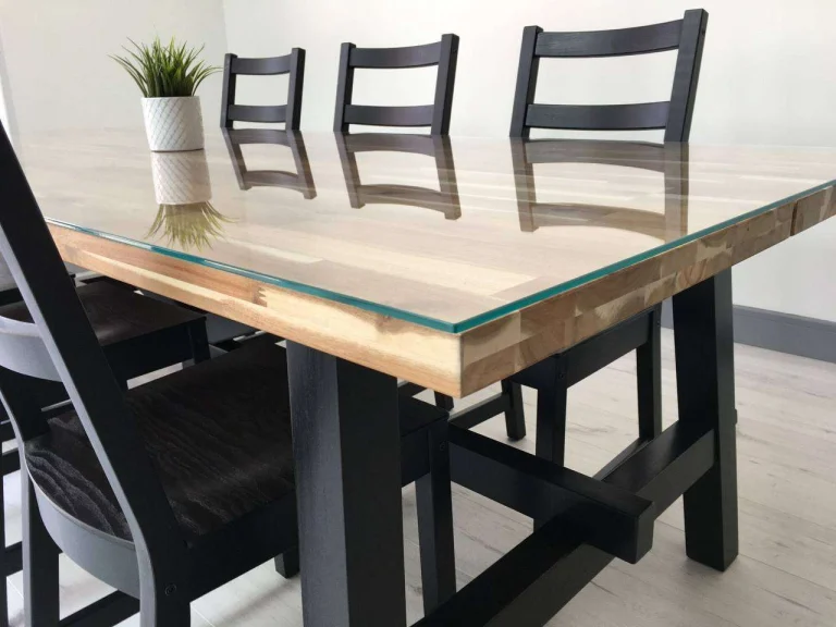 Custom glass surface for furniture
