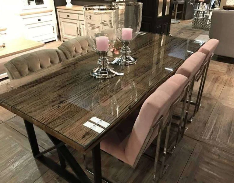 Custom-cut table glass project