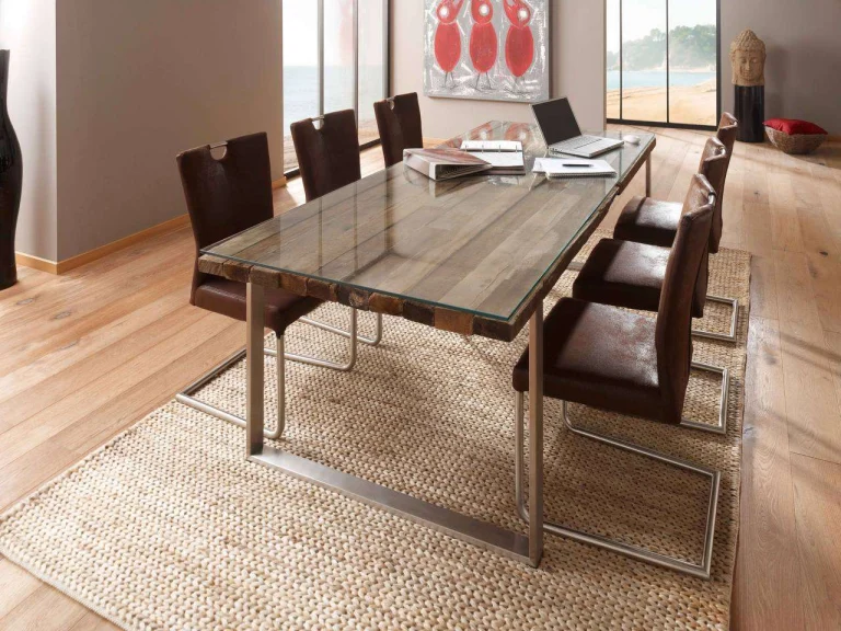 Table top glass installation project