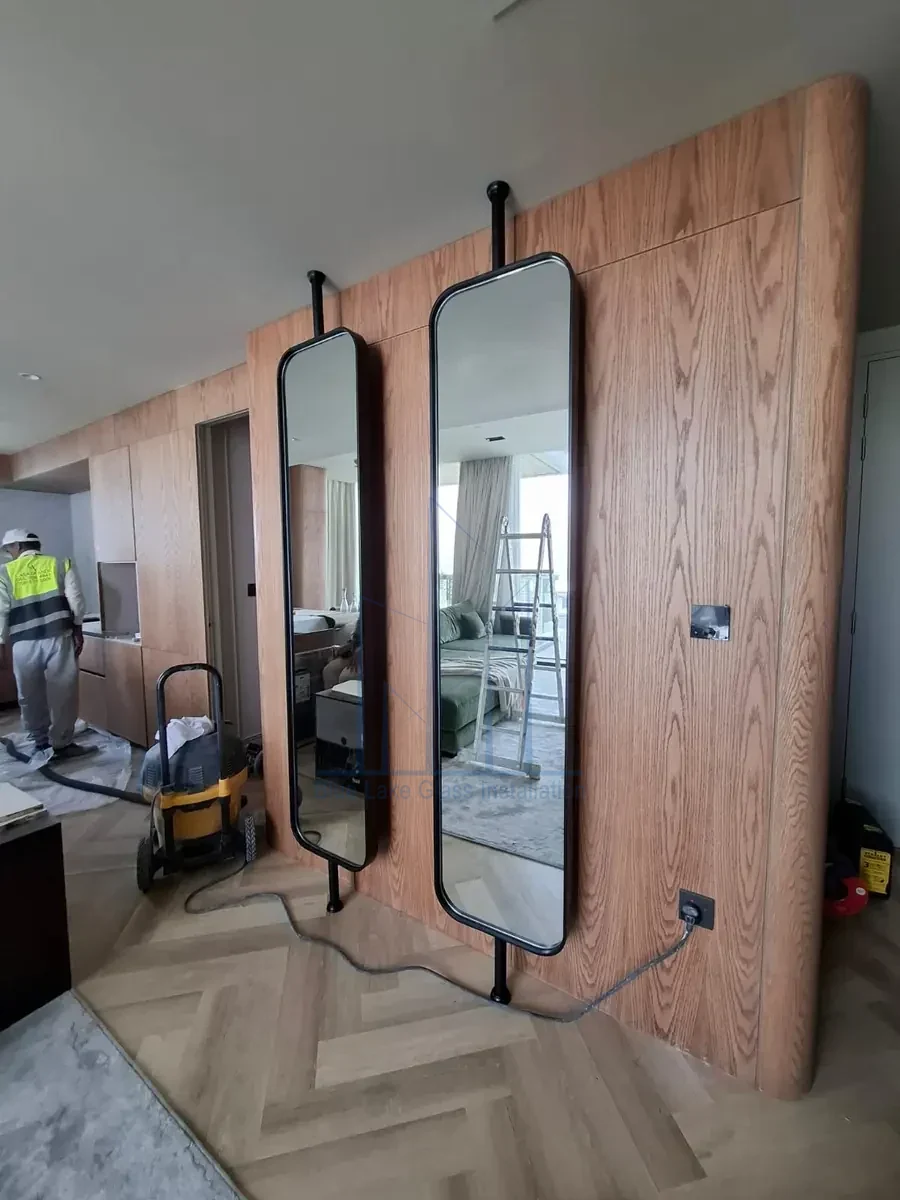 Mirror with Frame installation project 3 in Dubai