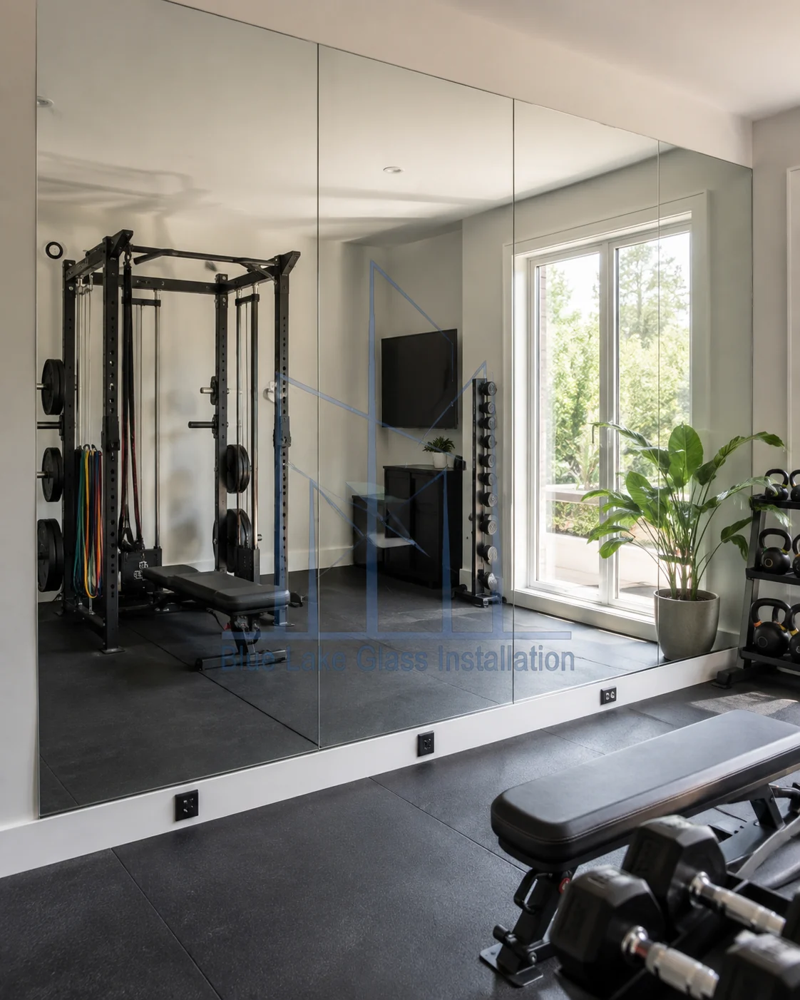 Gym Mirror installation project 3 in Dubai