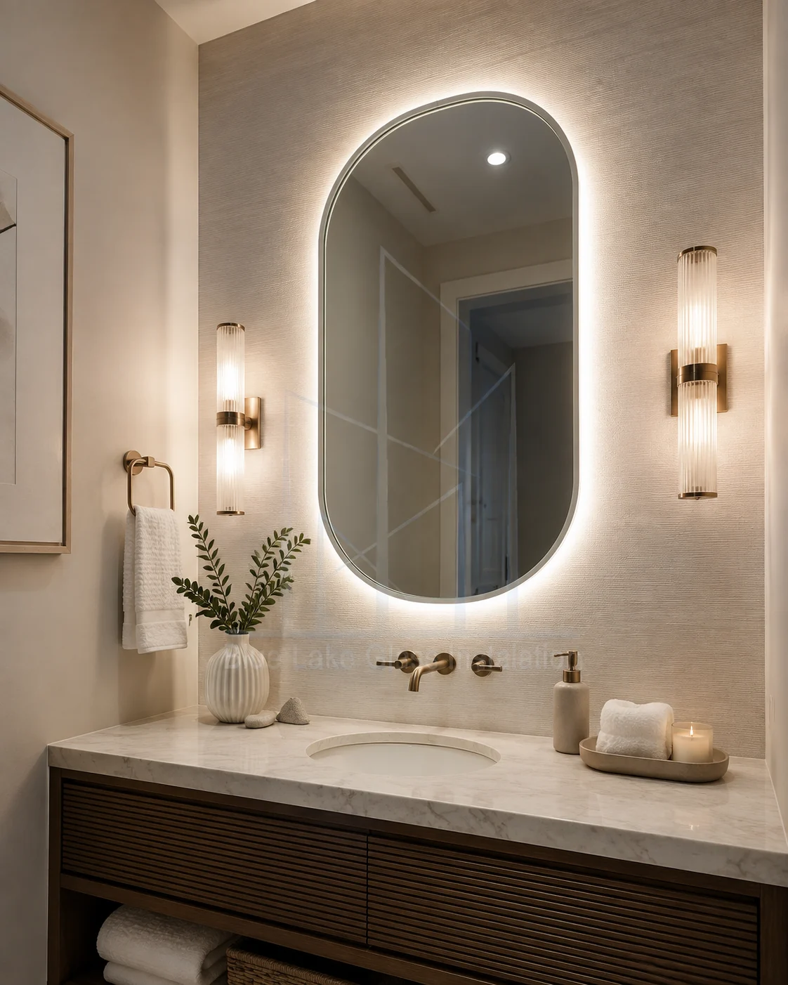 LED Mirror installation project 5 in Dubai