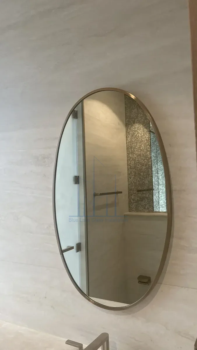 Oval Mirror installation project 1 in Dubai