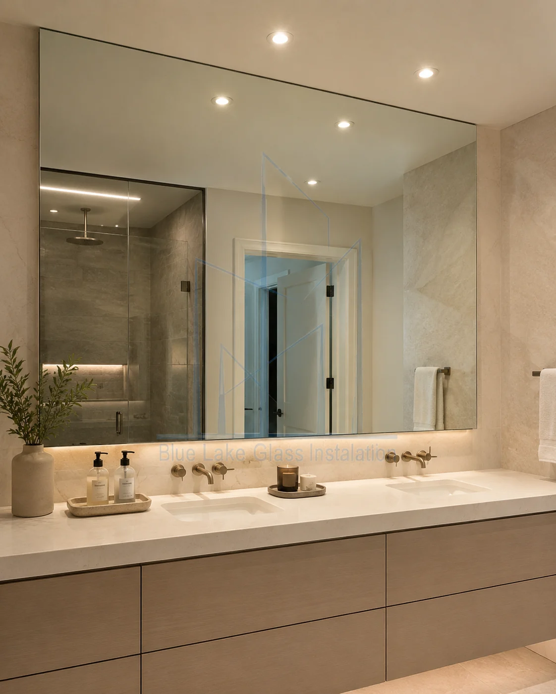 Wall Mirror installation project 3 in Dubai