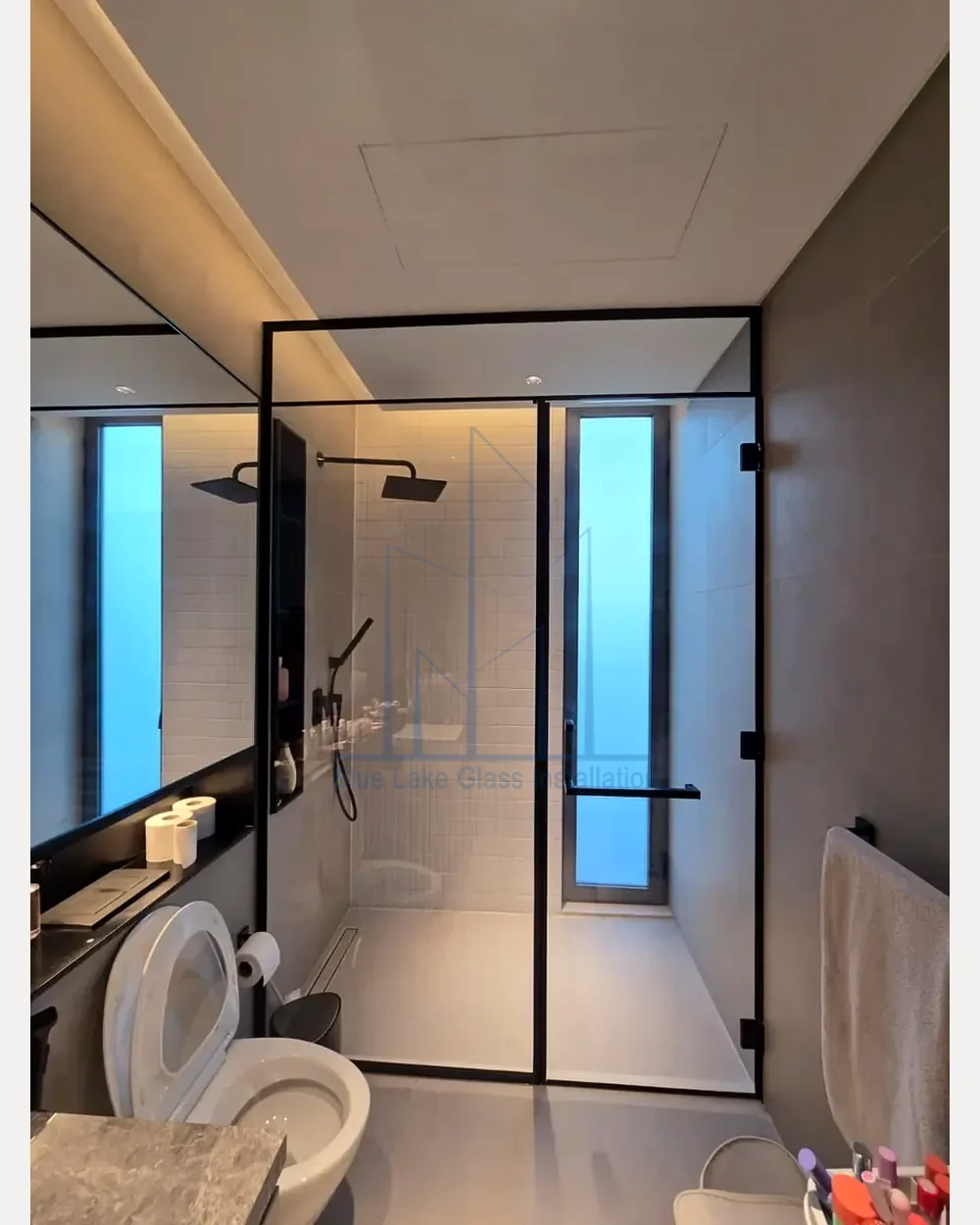 Hinged shower glass door project 2